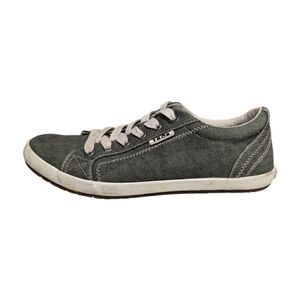 Taos Green Olive Army Star lace up Casual sneaker Womens Size 8